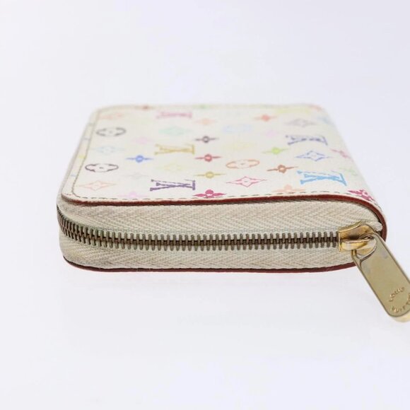 LOUIS VUITTON Monogram Multicolor Zippy Coin Purse White M93741 LV Auth 139623 - Picture 5 of 15
